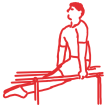Low L Sit on Parallel Bar icon