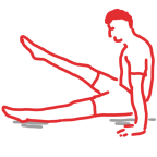 Floor L Sit Heel Supported Single Leg Raise exercise 