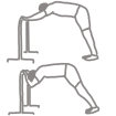 Triceps Push Up on Parallel Bar icon